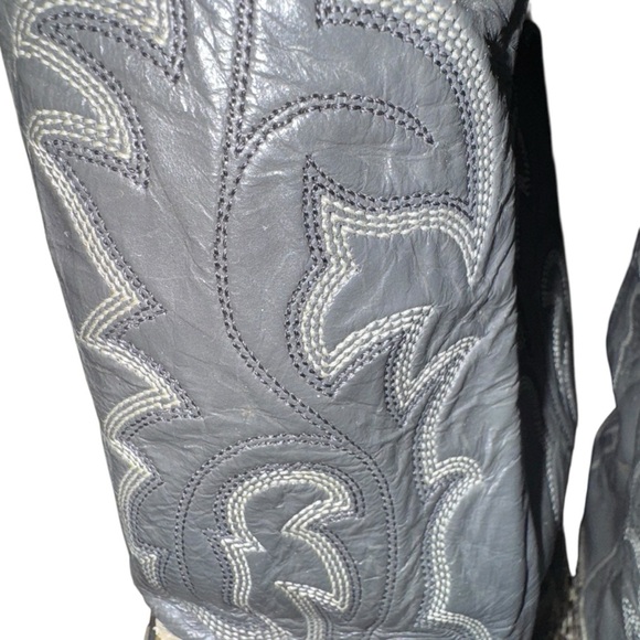 WOMENS Justin Python Snake Skin Western Cowboy Boots 7D USA Made - Picture 5 of 7